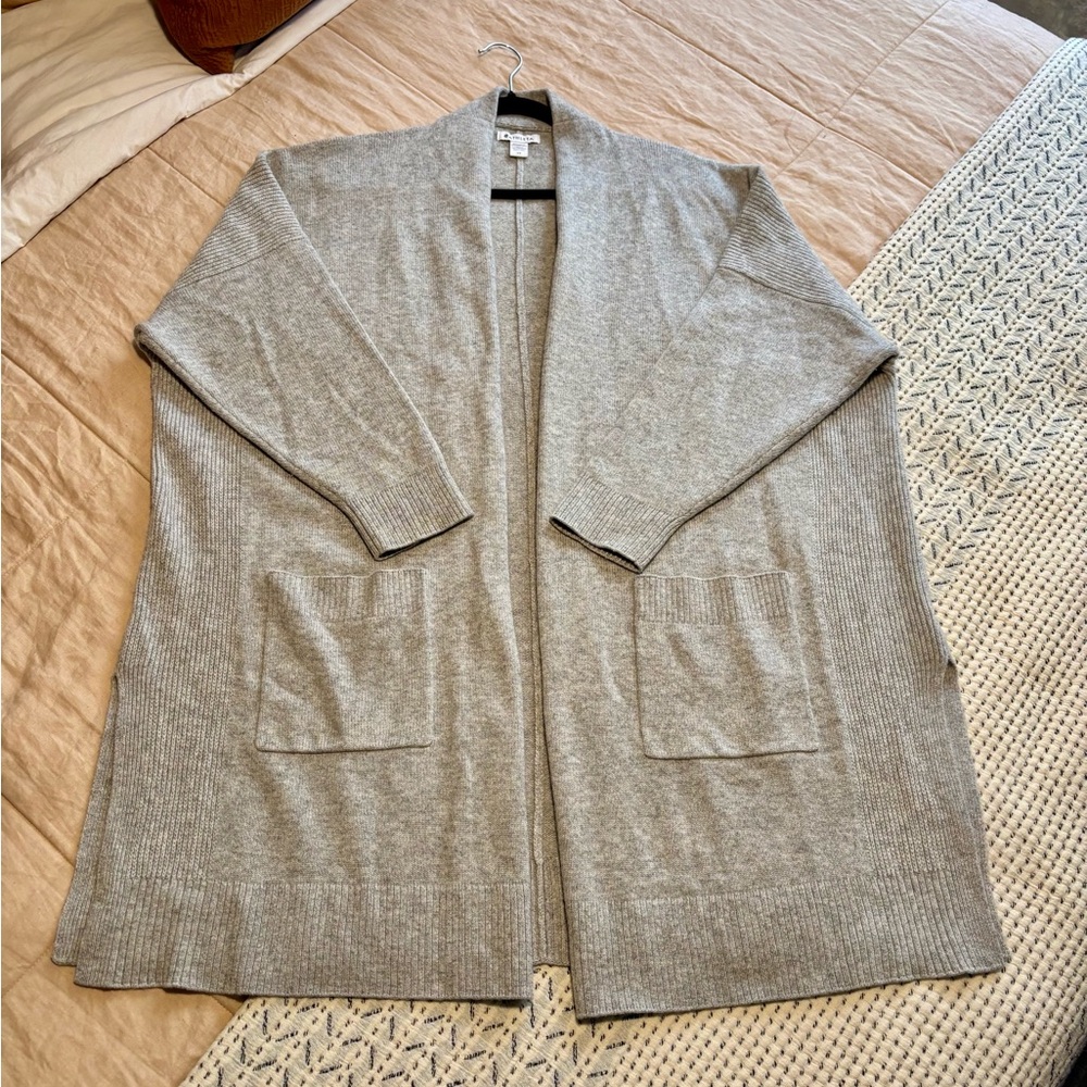 Spirit Wool Cashmere Wrap Cardigan | Athleta | Heather Gray | 2X | NWOT